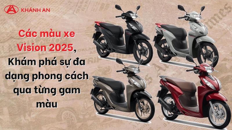 Các lựa chọn màu sắc đa dạng trên xe Honda Vision qua các năm